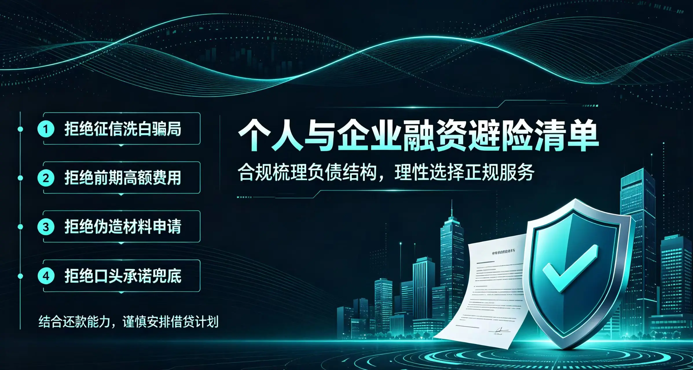 个人与企业融资避险清单:合规梳理负债结构,理性选择正规服务
