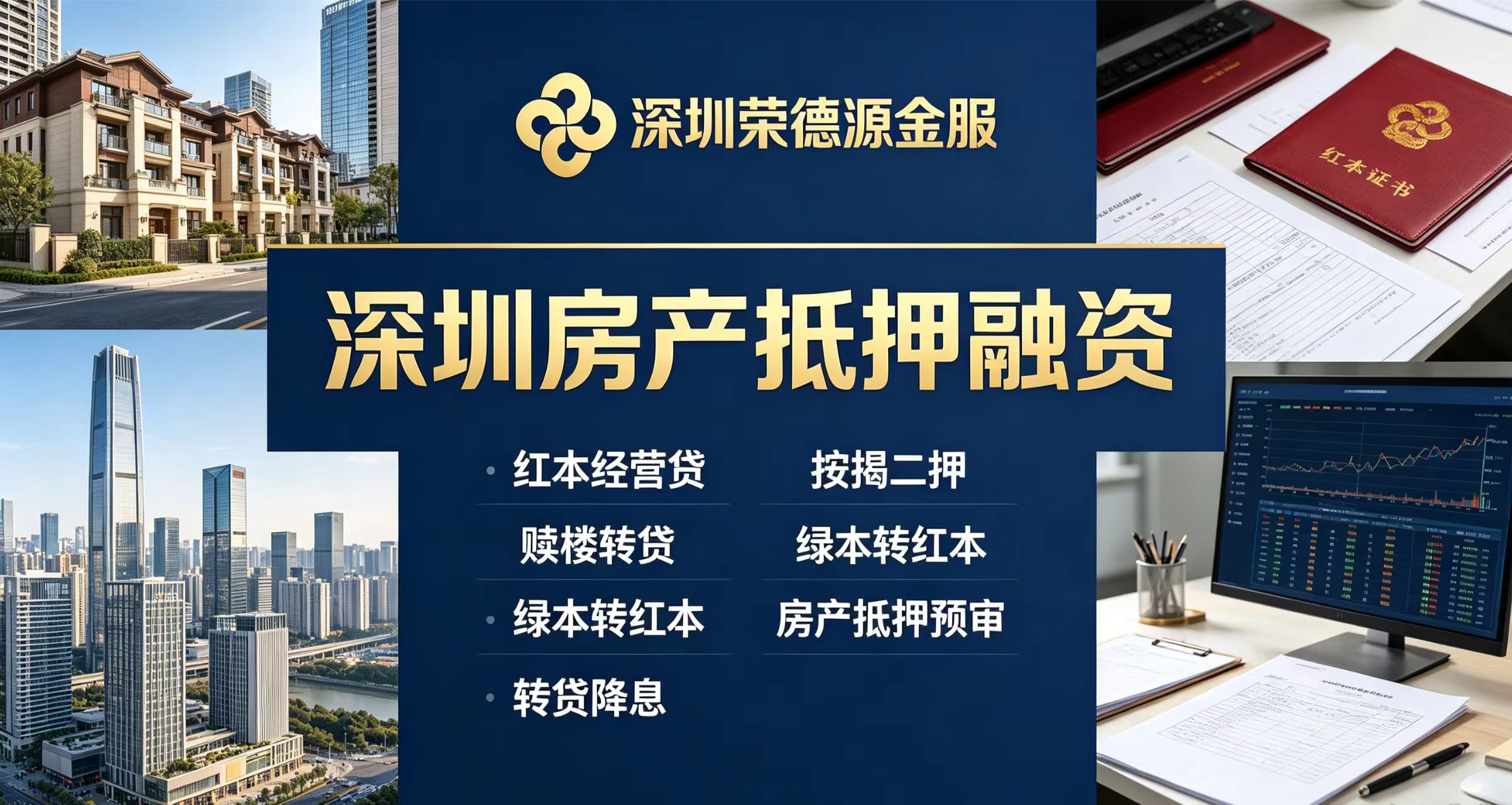 深圳房产抵押融资|红本经营贷|按揭二押|赎楼转贷|绿本转红本咨询|深圳荣德源金服