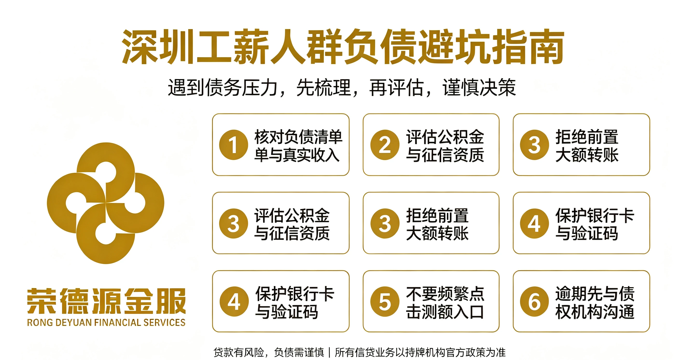 深圳工薪人群负债避坑指南|遇到债务压力,先梳理、再评估、谨慎决策