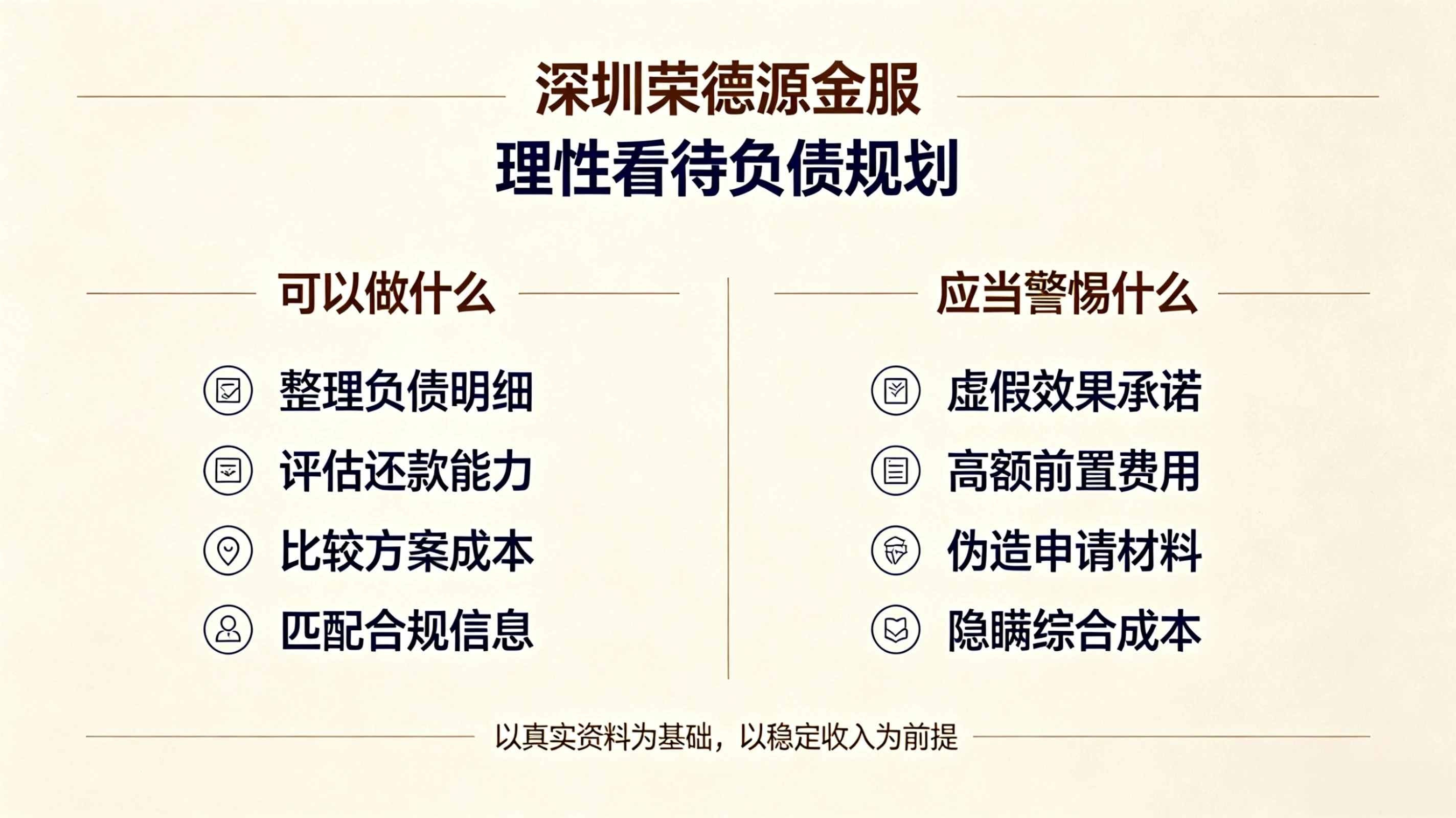 深圳荣德源金服：理性看待负债规划，合规服务边界与风险识别指南